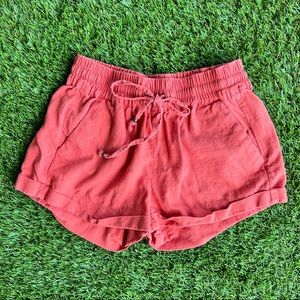 Casual linen blend shorts